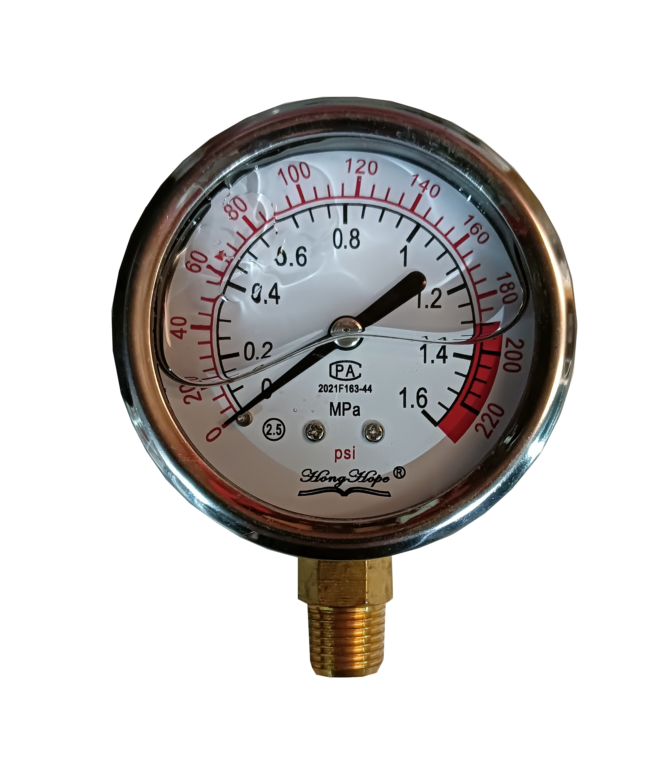 Манометр радиальный глицеринозаполненый RG-1.6